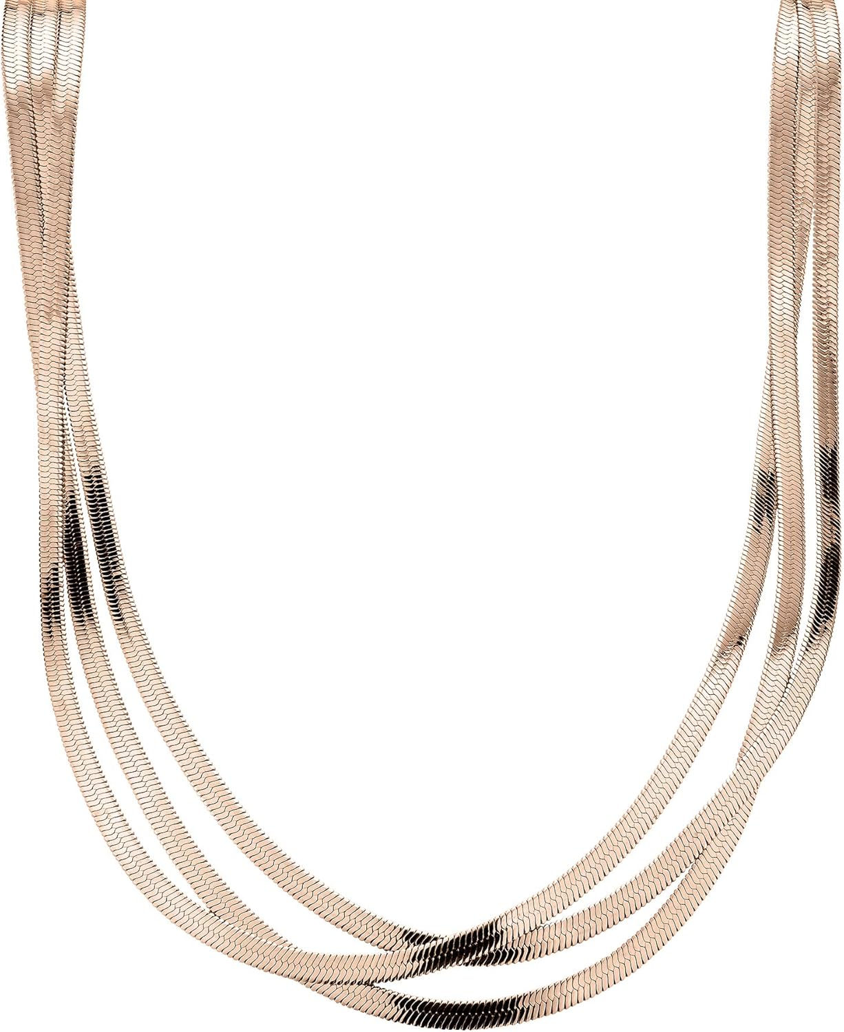 Thumbnail 4 de LIEBESKIND BERLIN Damen Sleekchain Halskette aus Edelstahl – Schlangenkette mit verstellbarer Länge