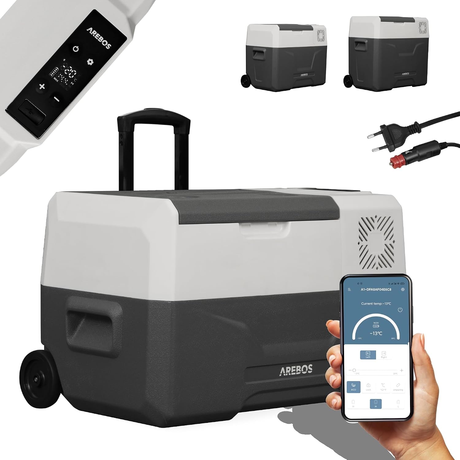 Detalle de Arebos Nevera de compresor 27 L