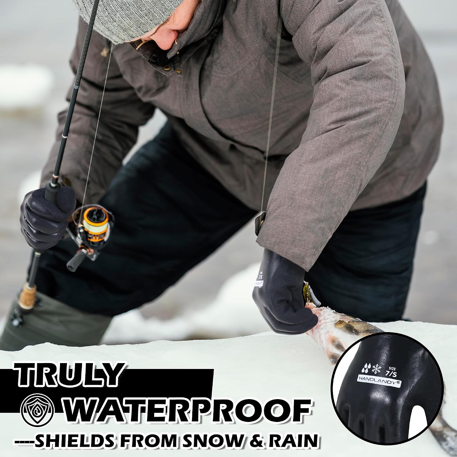 Detalle 2 de HLDD HANDLANDY Waterproof Winter Work Gloves