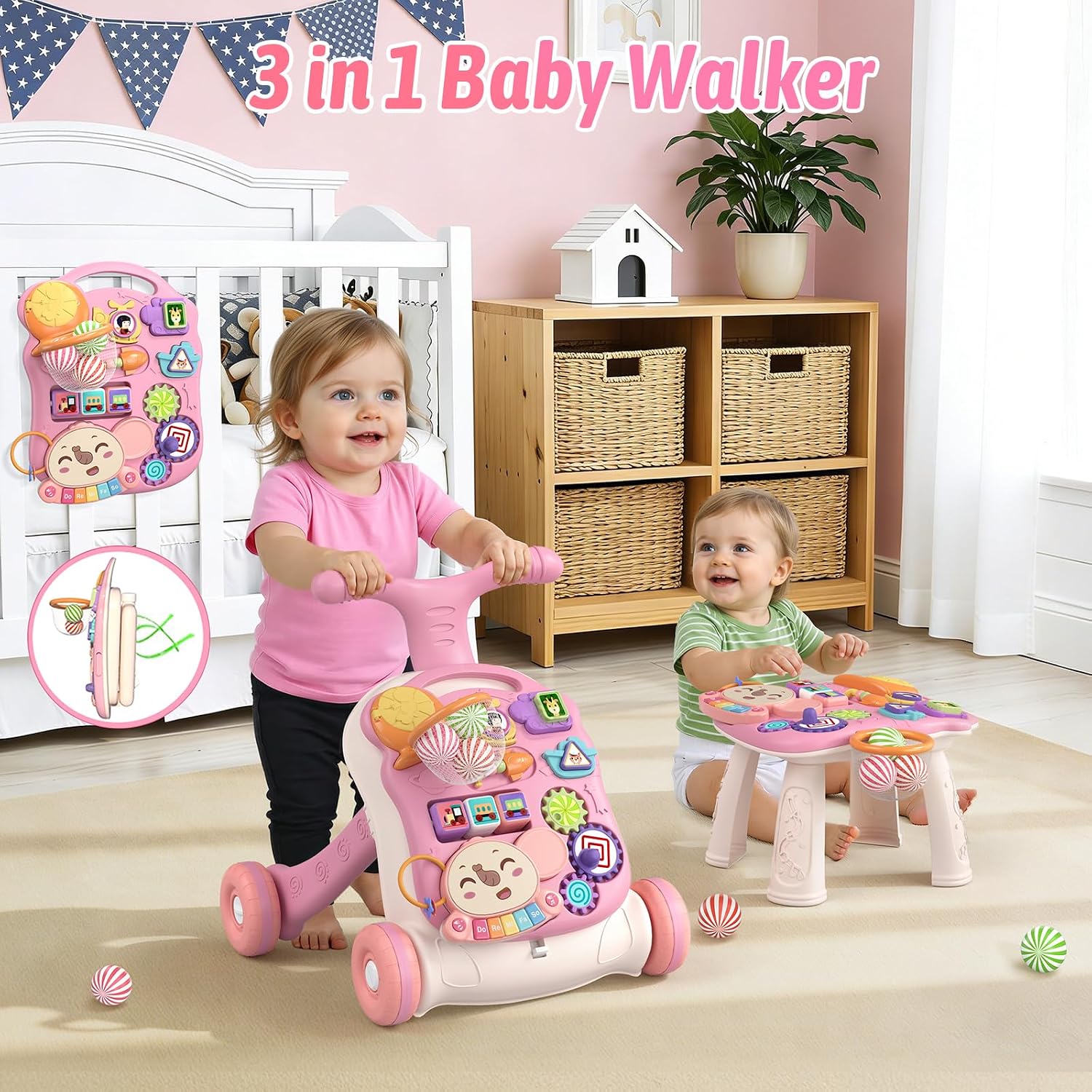 Detalle 2 de QDRAGON 3-in-1 Baby Walker 12+ months