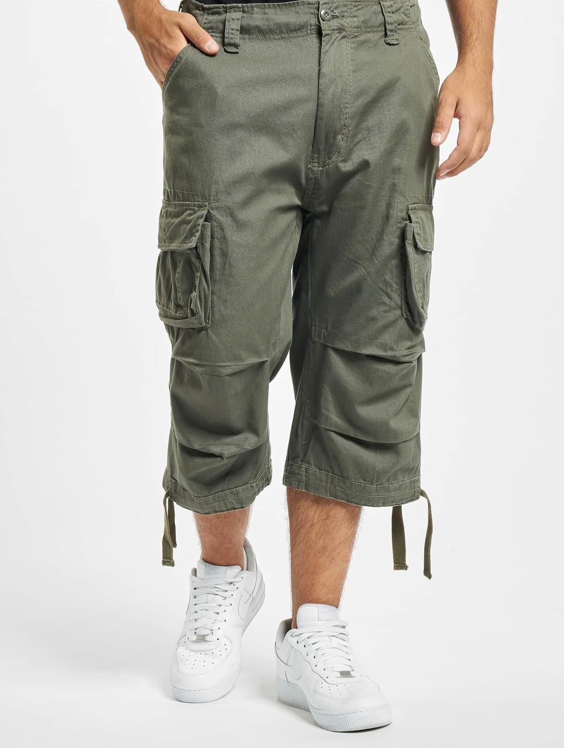 Detalle de Brandit Urban Legend 3/4 Shorts – Vintage-Look, 3/4-Länge, bequemer Sommer-Style