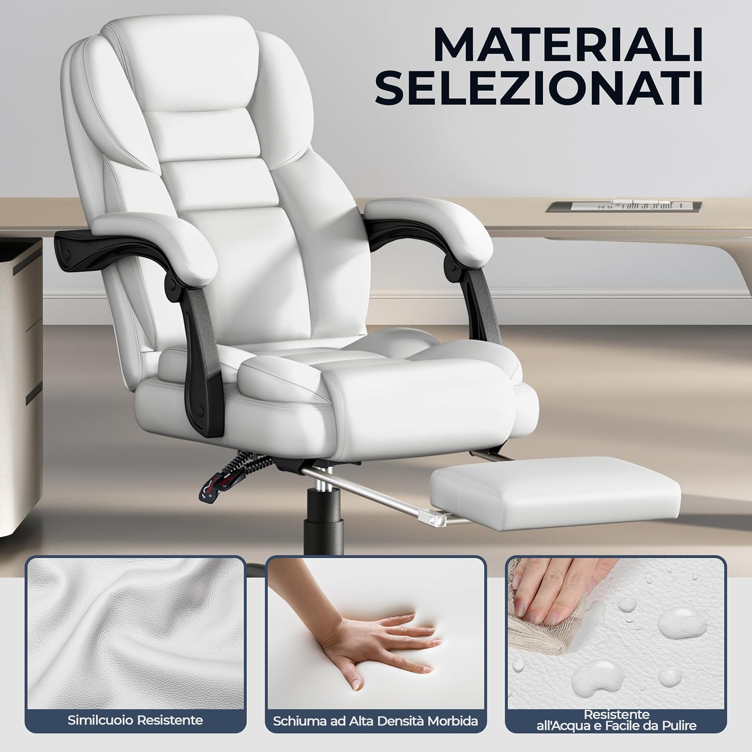Thumbnail 6 de Yaheetech Poltrona Ufficio Ergonomica 136 kg