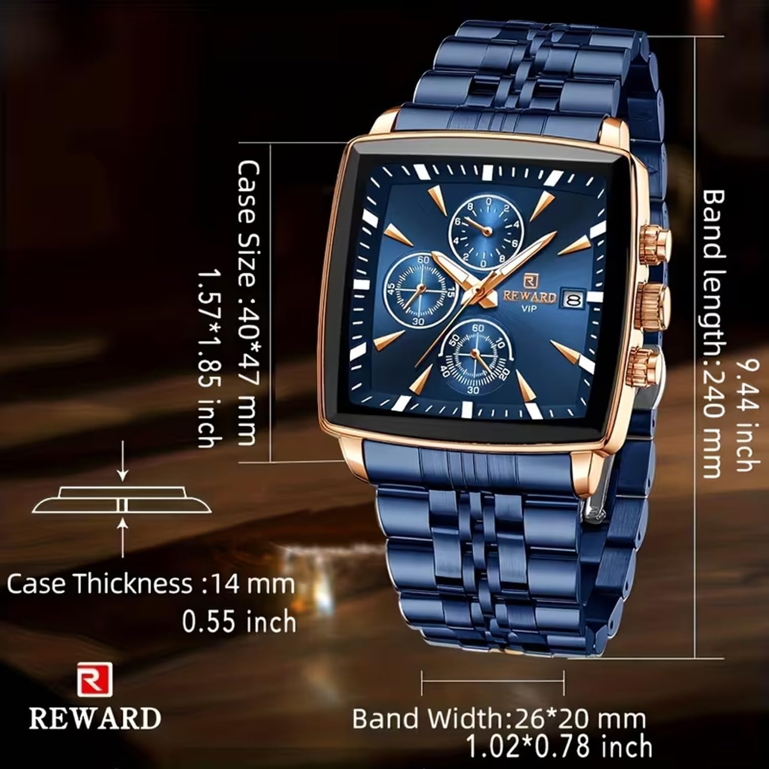Thumbnail 4 de FOR Sining montre homme chronographe étanche