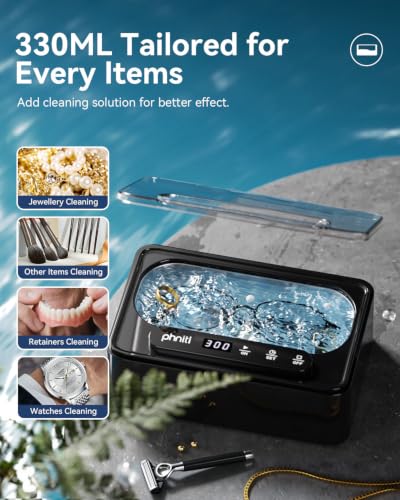 Thumbnail 3 de Phniti 47kHz Ultrasonic Jewellery Cleaner, 330ml