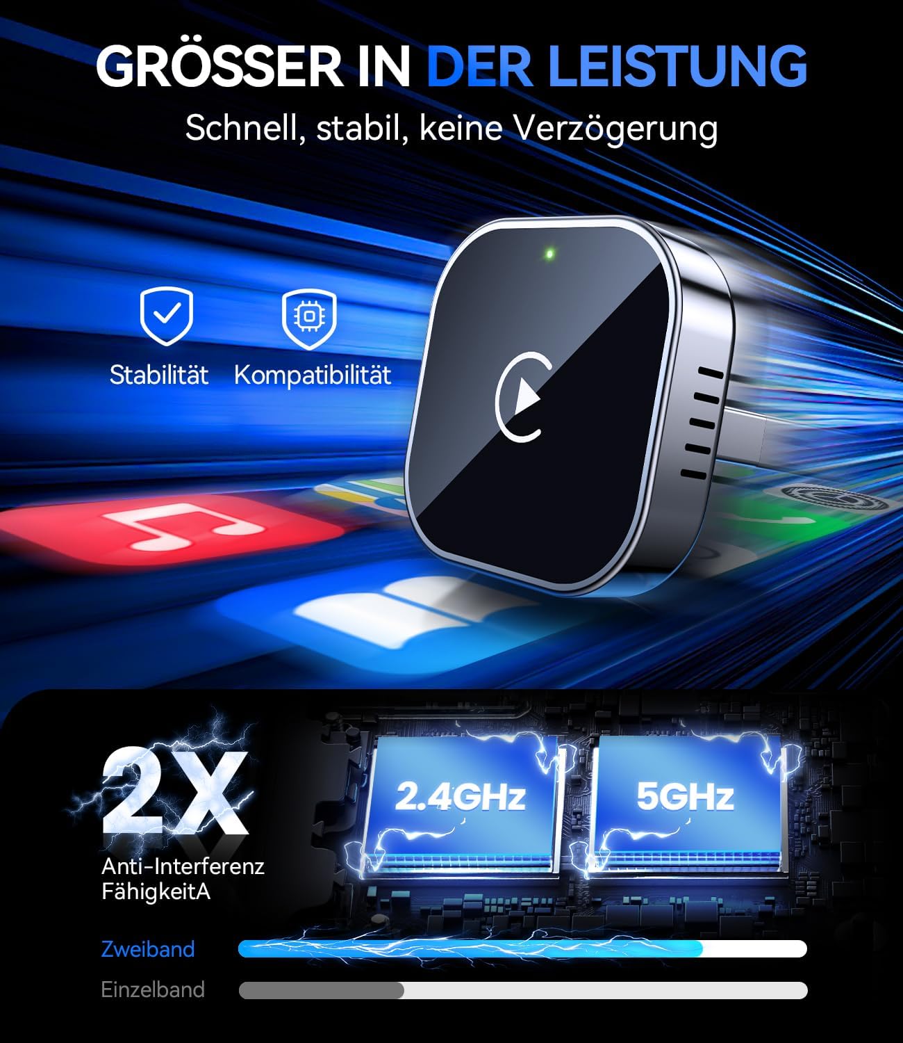 Thumbnail 4 de Jumpeak CarPlay Wireless Adapter 50% kleiner