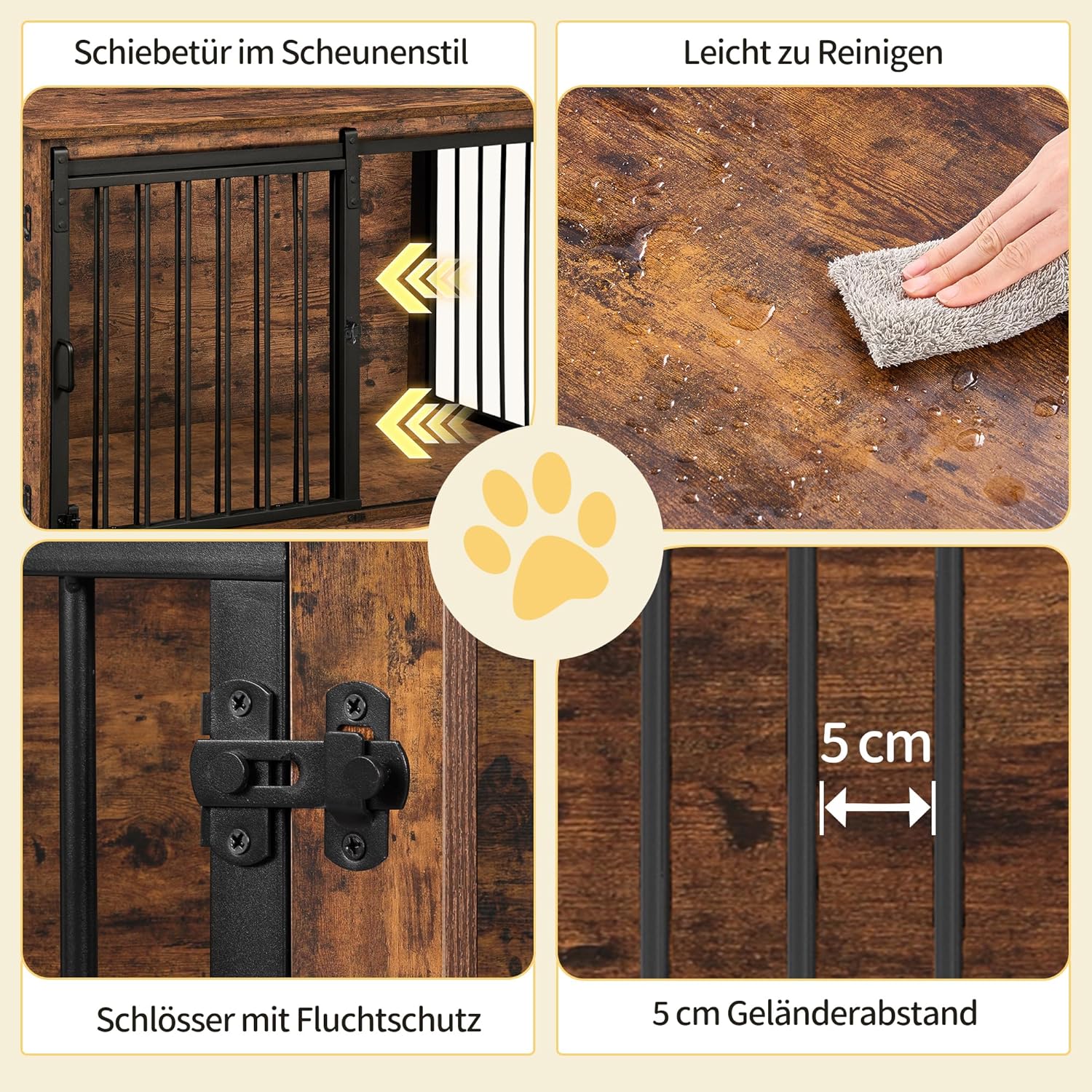 Thumbnail 4 de Hzuaneri Hundekäfig Möbel 100 cm