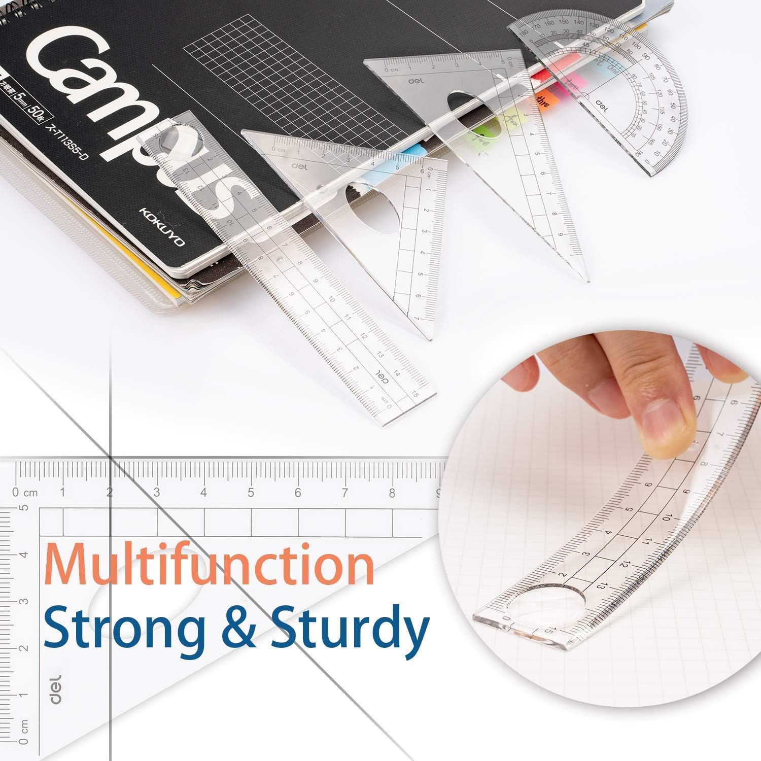 Thumbnail 3 de Maths Set Geometry Set compass & ruler set (8 pieces) in carry case for school drawing