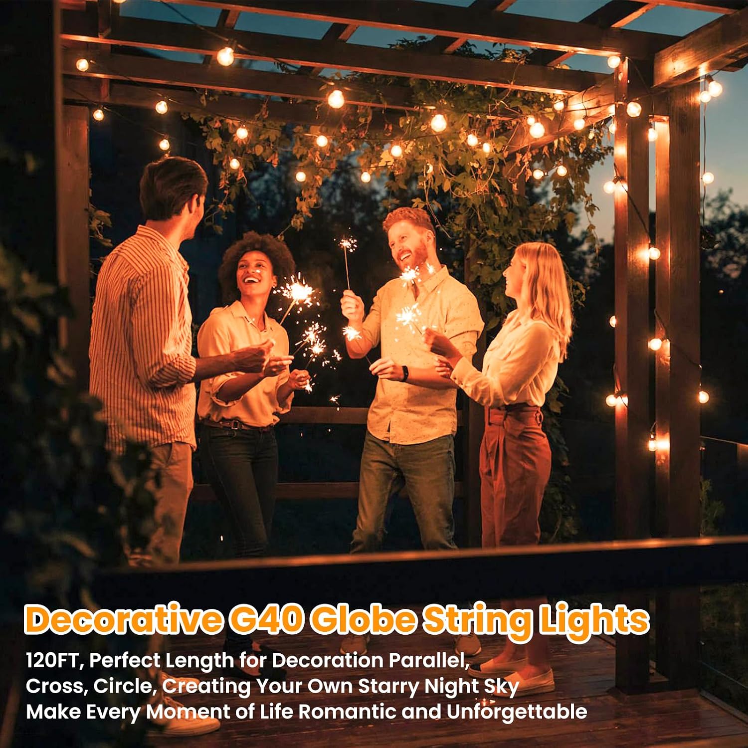 Detalle 1 de G40 LED String Lights 120 ft