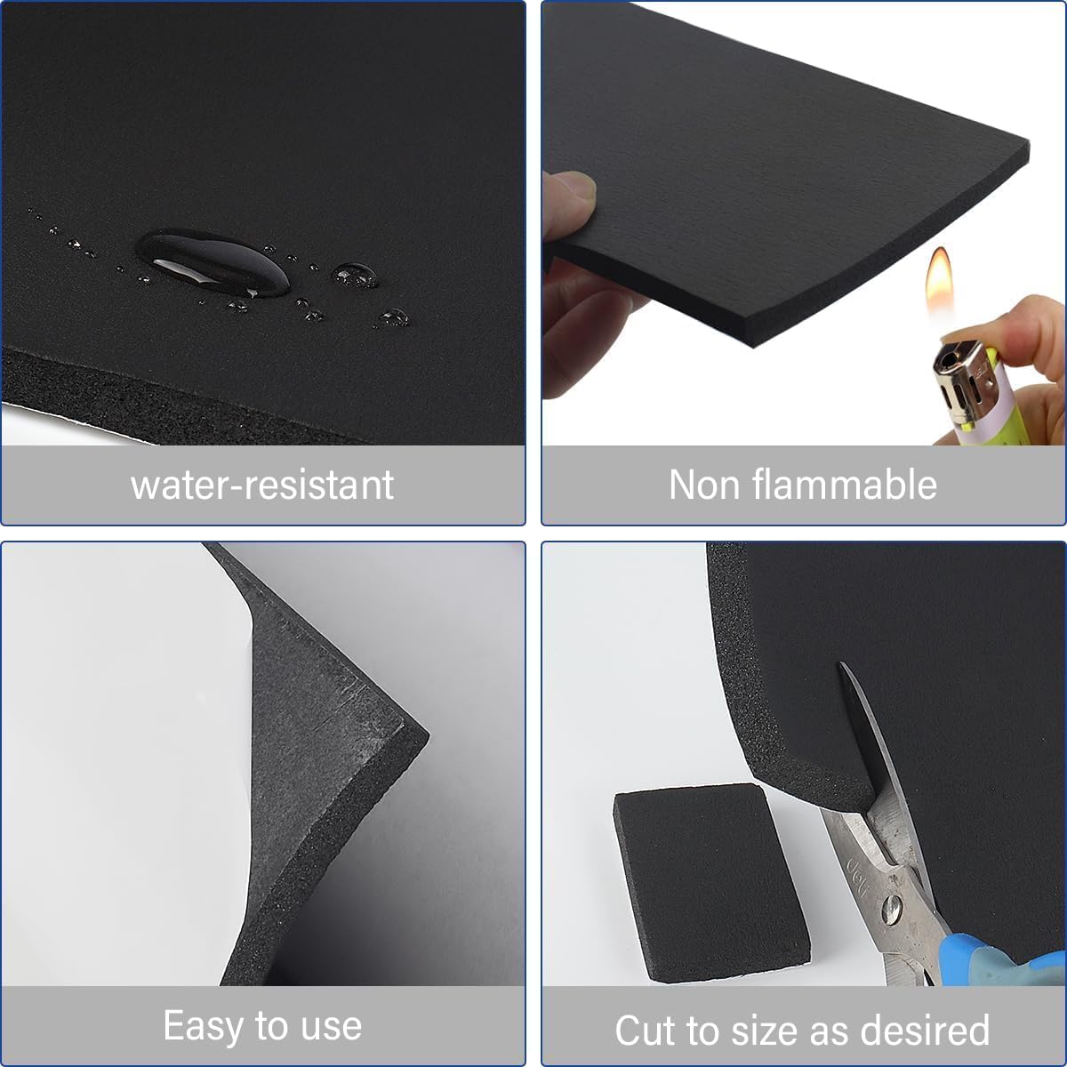 Thumbnail 2 de Storystore Self Adhesive Foam Roll 300mm x 3mm x 3m — High Density Black Foam Sheet with Adhesive Backing