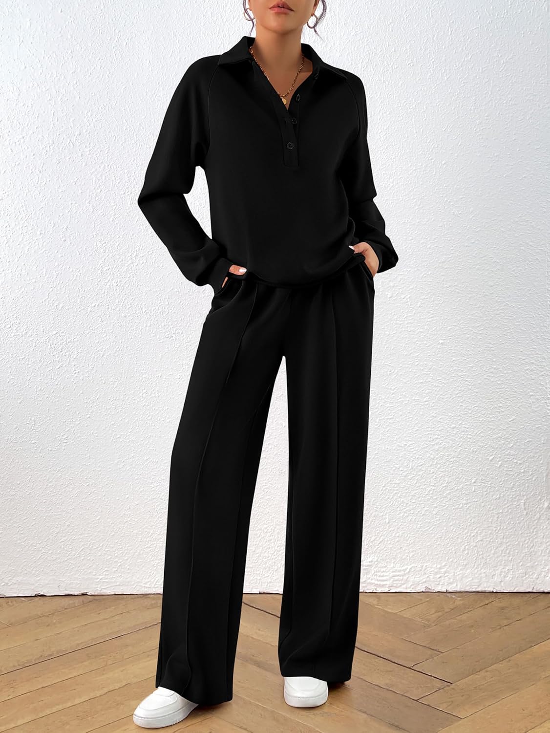 Detalle 2 de PRETTYGARDEN Women 2-Piece Sweatsuit