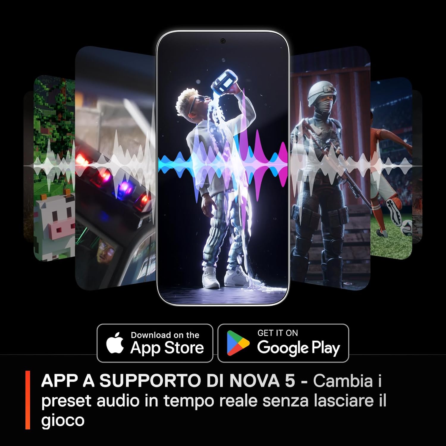 Thumbnail 4 de SteelSeries Arctis Nova 5P cuffie PS5 60 HR