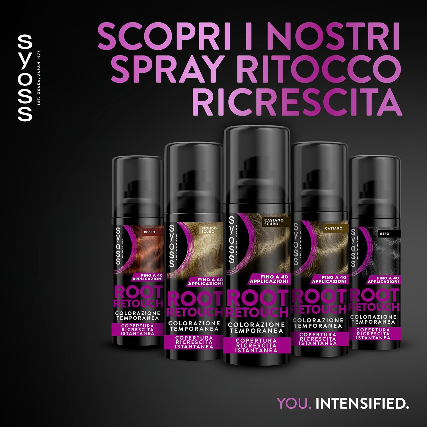 Detalle de Syoss Root Retouch Colorazione Temporanea Spray Castano Scuro 120 ml – Ritocco ricrescita resistente a pioggia e sudore