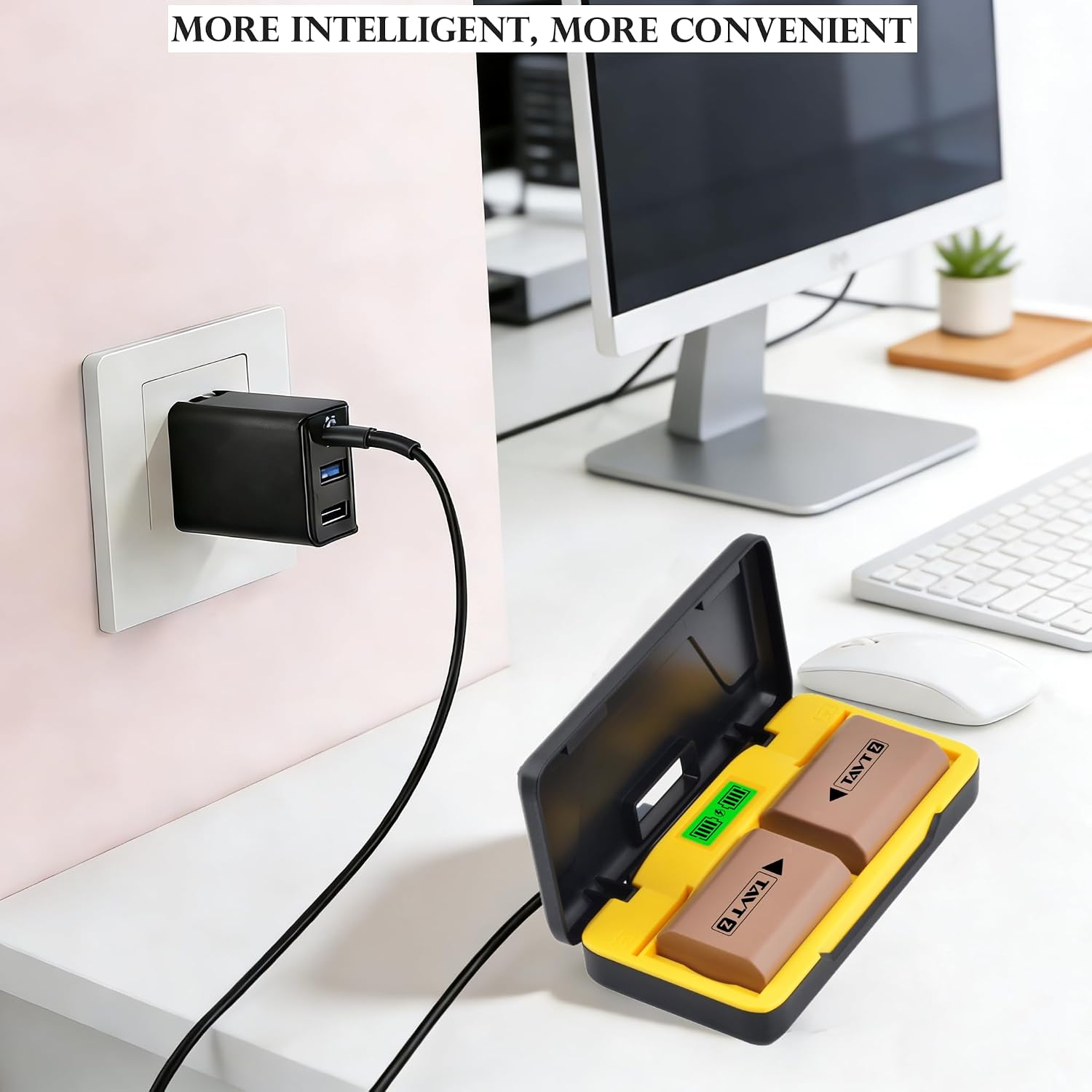 Detalle 1 de TAVT NP-FZ100-batterijset met dubbele lcd-lader, 2 × 2600 mAh
