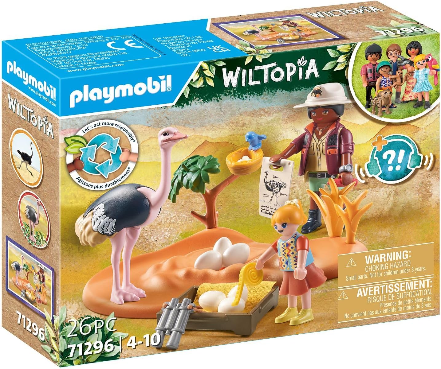 Thumbnail 1 de PLAYMOBIL Wiltopia 71296 Nido di Struzzo e custodi – Set di 26 pezzi