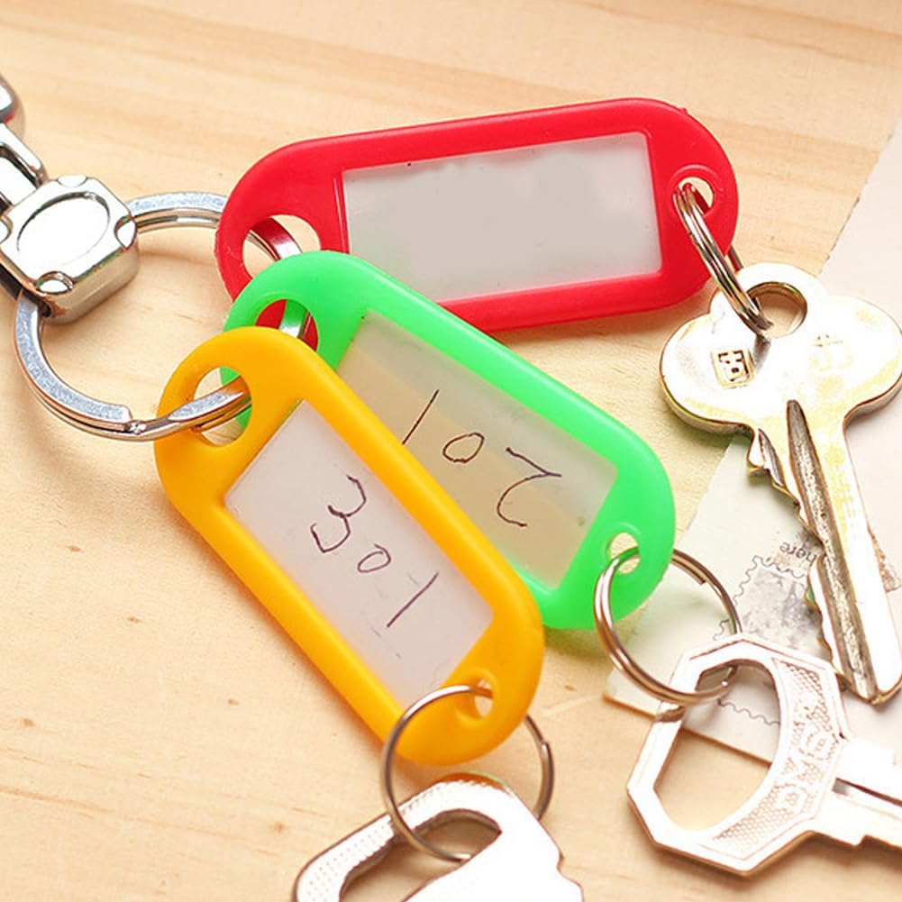 Thumbnail 2 de Munsesi 40Pcs Key Tags with Labels – 10 Colours Plastic Key Fobs for Easy Organisation