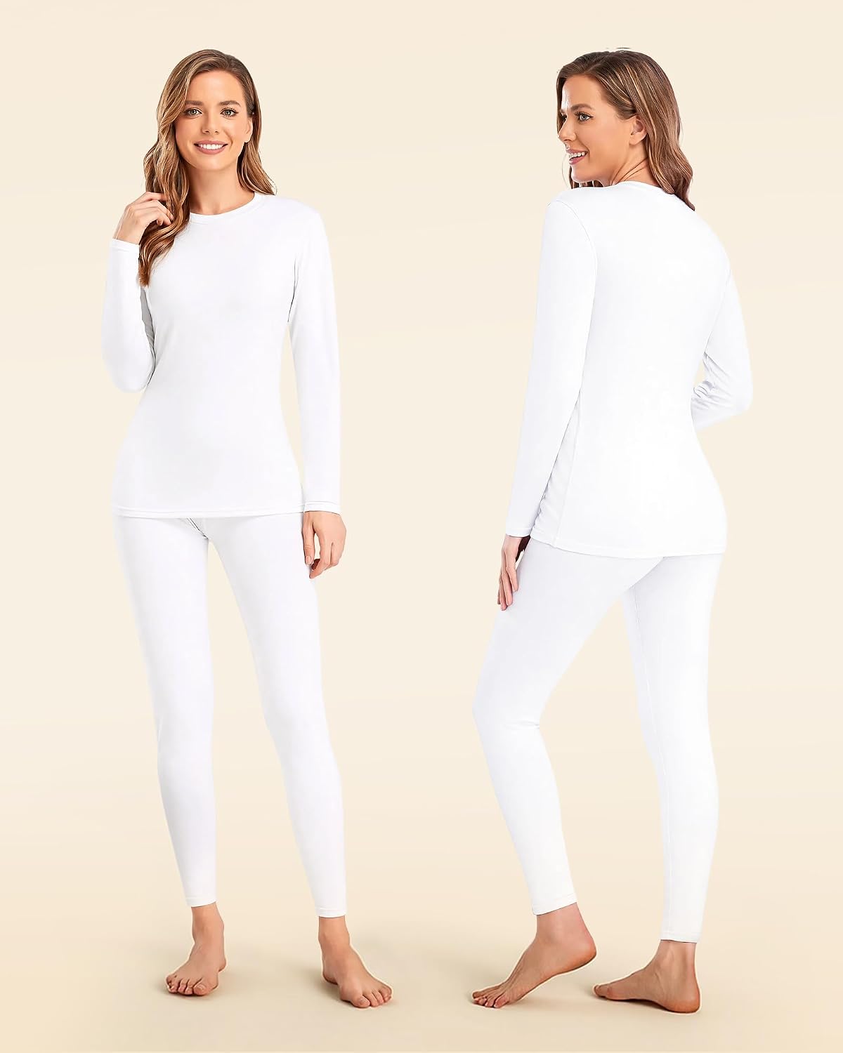 Detalle de SIMIYA Women's Fleece-Lined Thermal Underwear Set