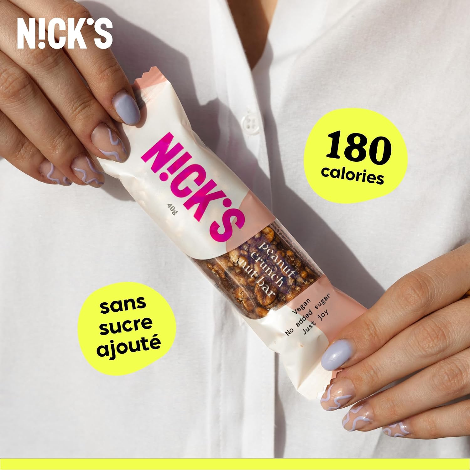 Detalle de NICKS Keto Barre chocolat et cacahuètes 12×40g 🍫