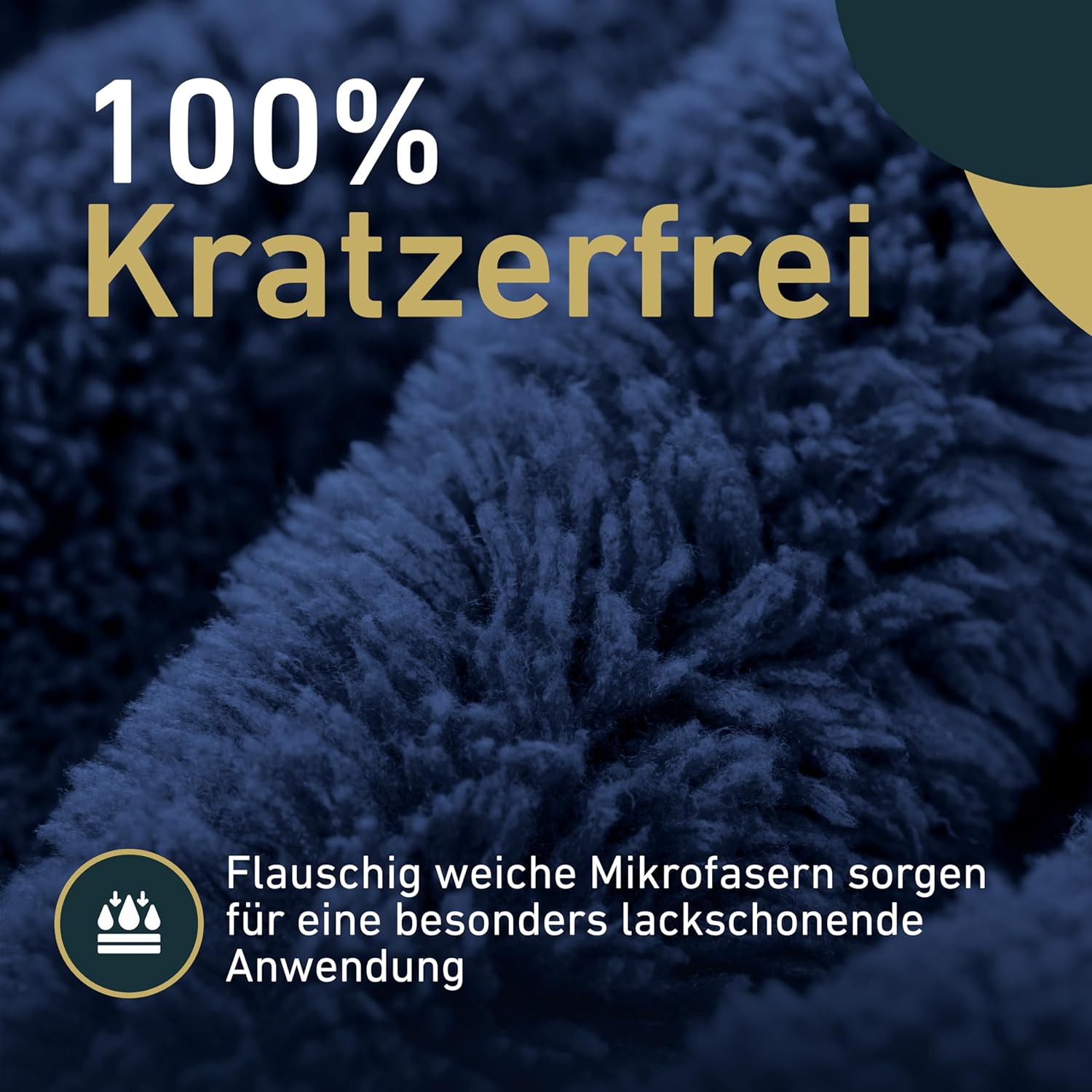 Detalle de Aurum-Performance Auto-Poliertuch 2er Set – randlos, speichert Lack schonend, 40x40 cm