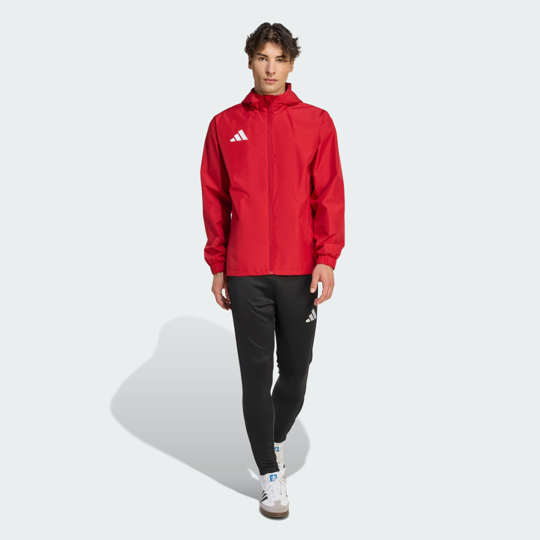 Detalle de Adidas Entrada26 All Weather, chaqueta roja