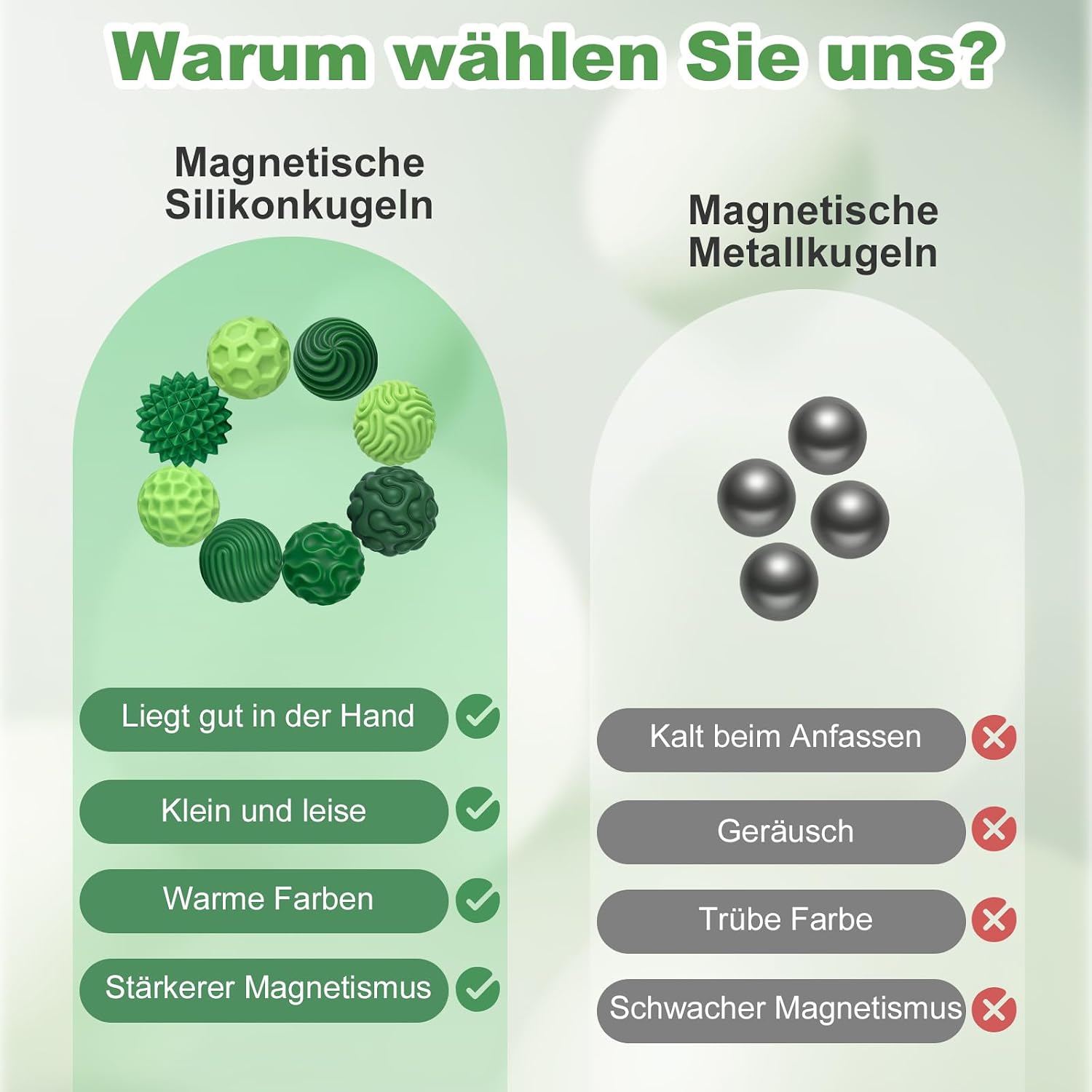 Detalle 1 de Zingbee Magnet-Fidget Toys Set mit 8 Bällen