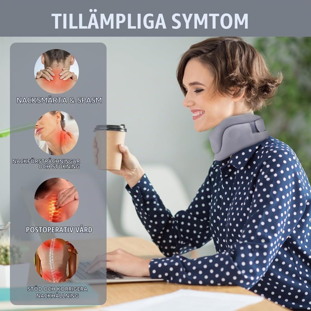 Detalle 2 de ACWOO nackkrage M i mjukt skum med justerbar kardborrestängning