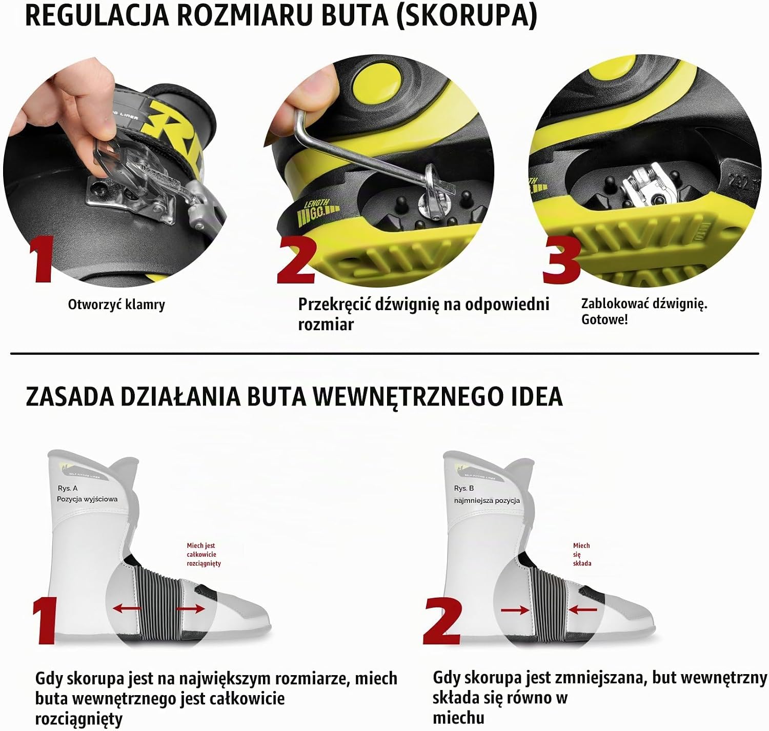 Detalle 2 de Roces Idea Up 450490-015 – dziecięce buty narciarskie, regulowany rozmiar 25–29