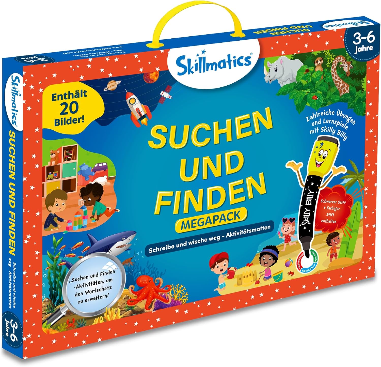 Detalle de Skillmatics-Lernspiel – Suchen und Finden Megapack: Wiederverwendbare Aktivitätsmatten für Kinder 3–6