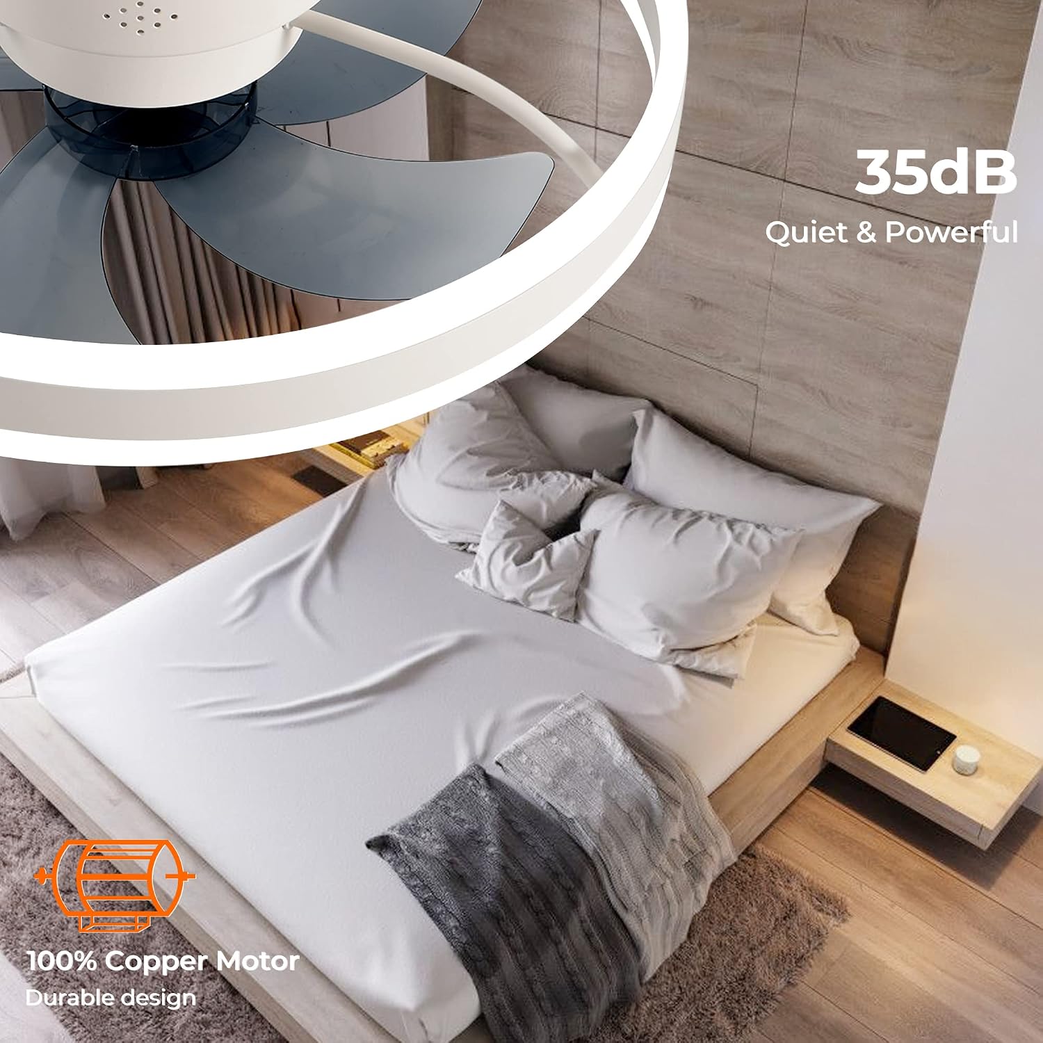 Detalle de Smart ceiling fan 20 inch with Alexa
