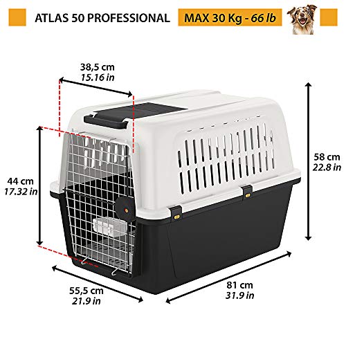 Detalle 2 de Ferplast Atlas 50 Professional transportín para perros talla media-grande