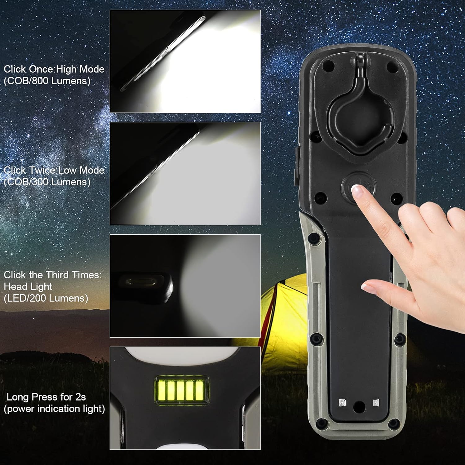 Thumbnail 2 de MXLEGNT Lampada da lavoro LED ricaricabile 4500mAh 🔦