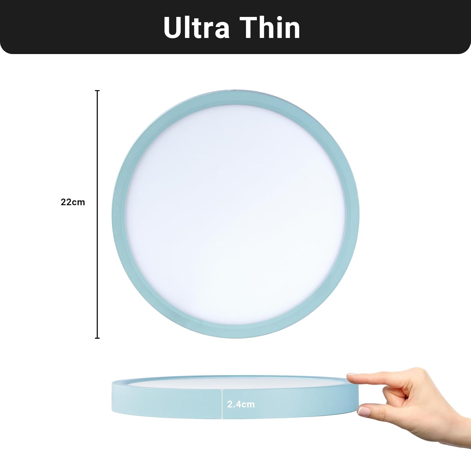 Thumbnail 5 de LQWELL LED-Deckenleuchte mit IP44 für Bad & Balkon, 18 W, 6.000 K, 1.600 lm (rund, flach)