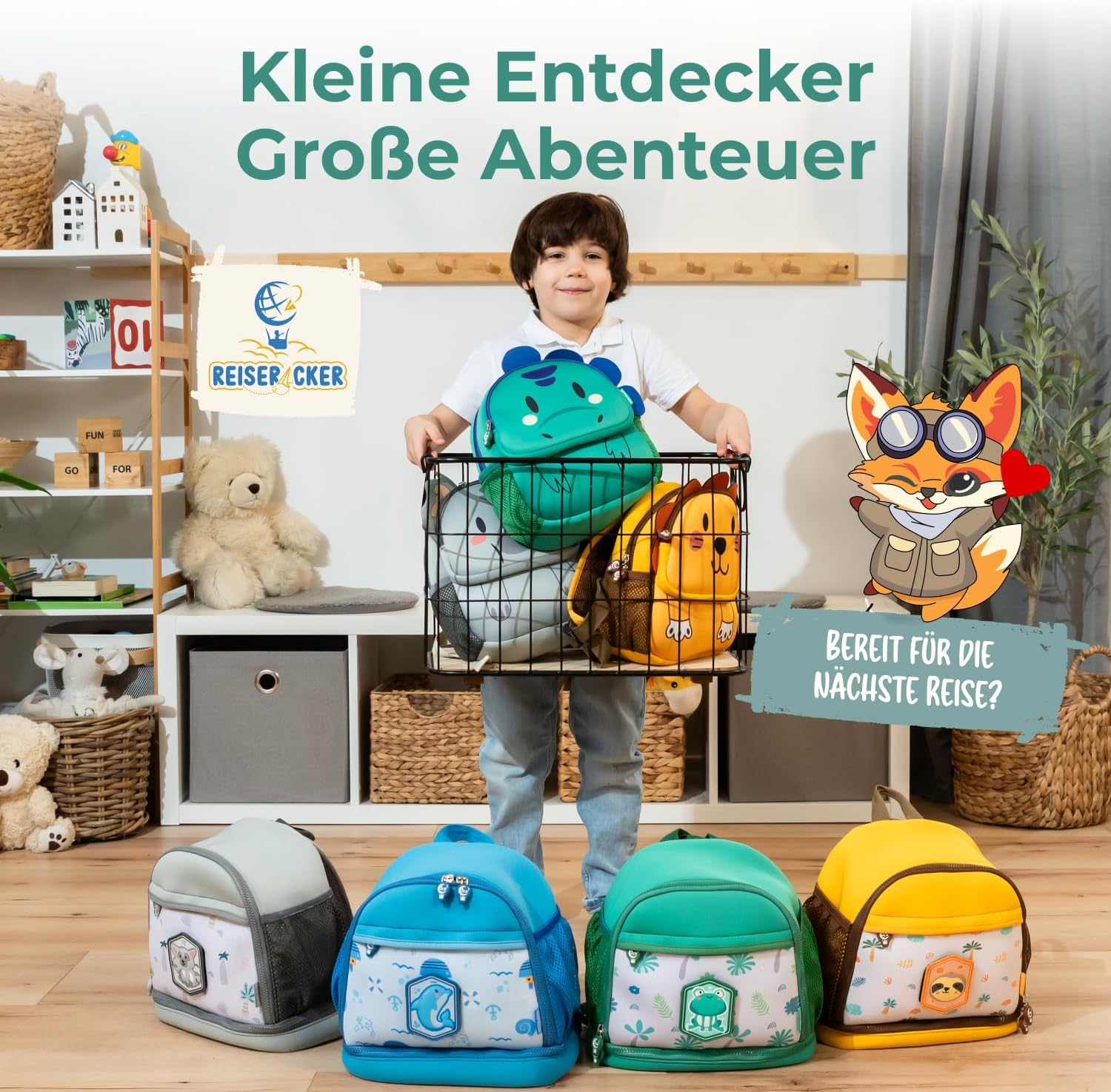 Thumbnail 6 de REISERACKER Kindergartenrucksack Wild Animal