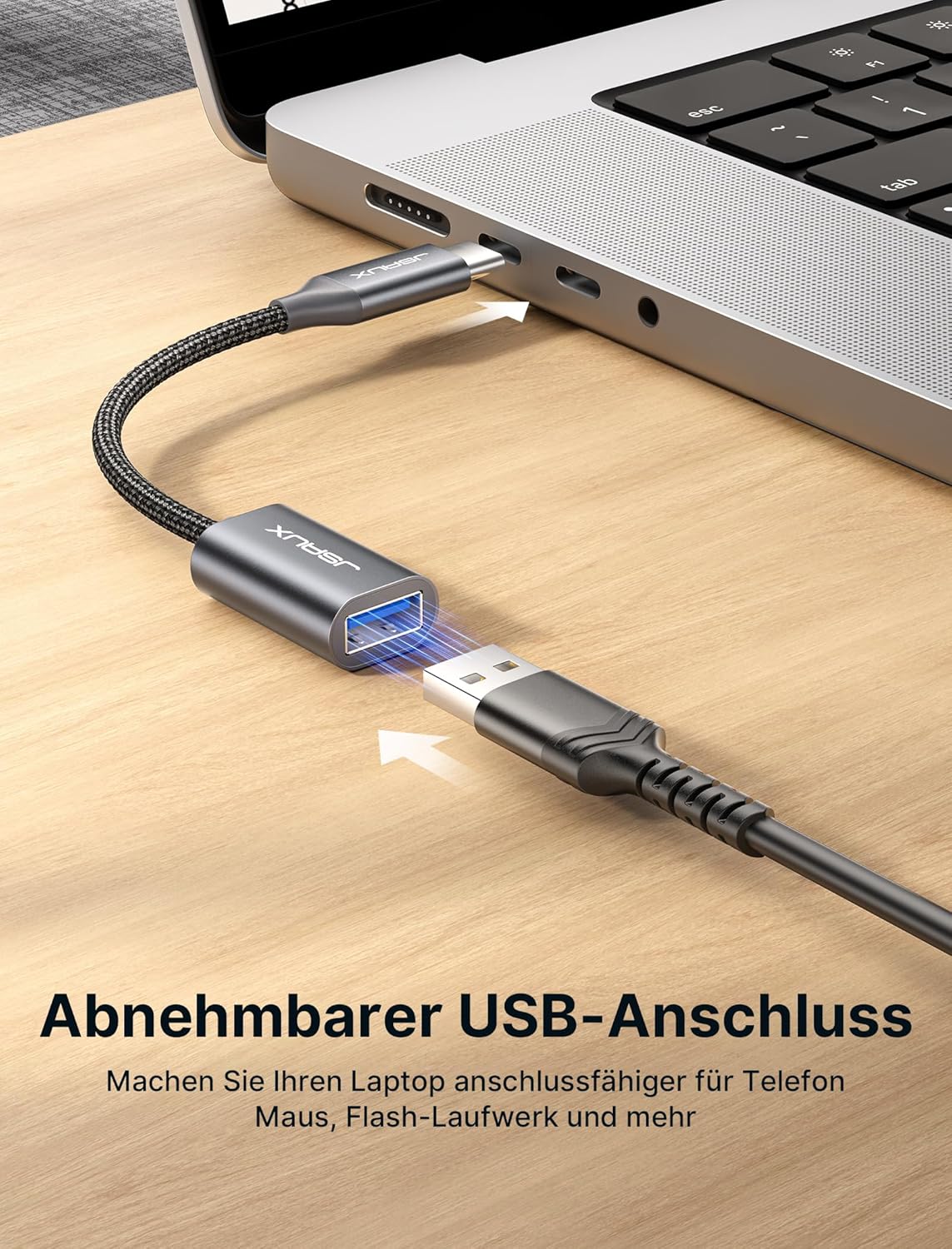 Thumbnail 4 de JSAUX Adattatore USB C a USB 3.0 [2 Pezzi] – OTG Type-C per iPhone, iPad, MacBook e Android