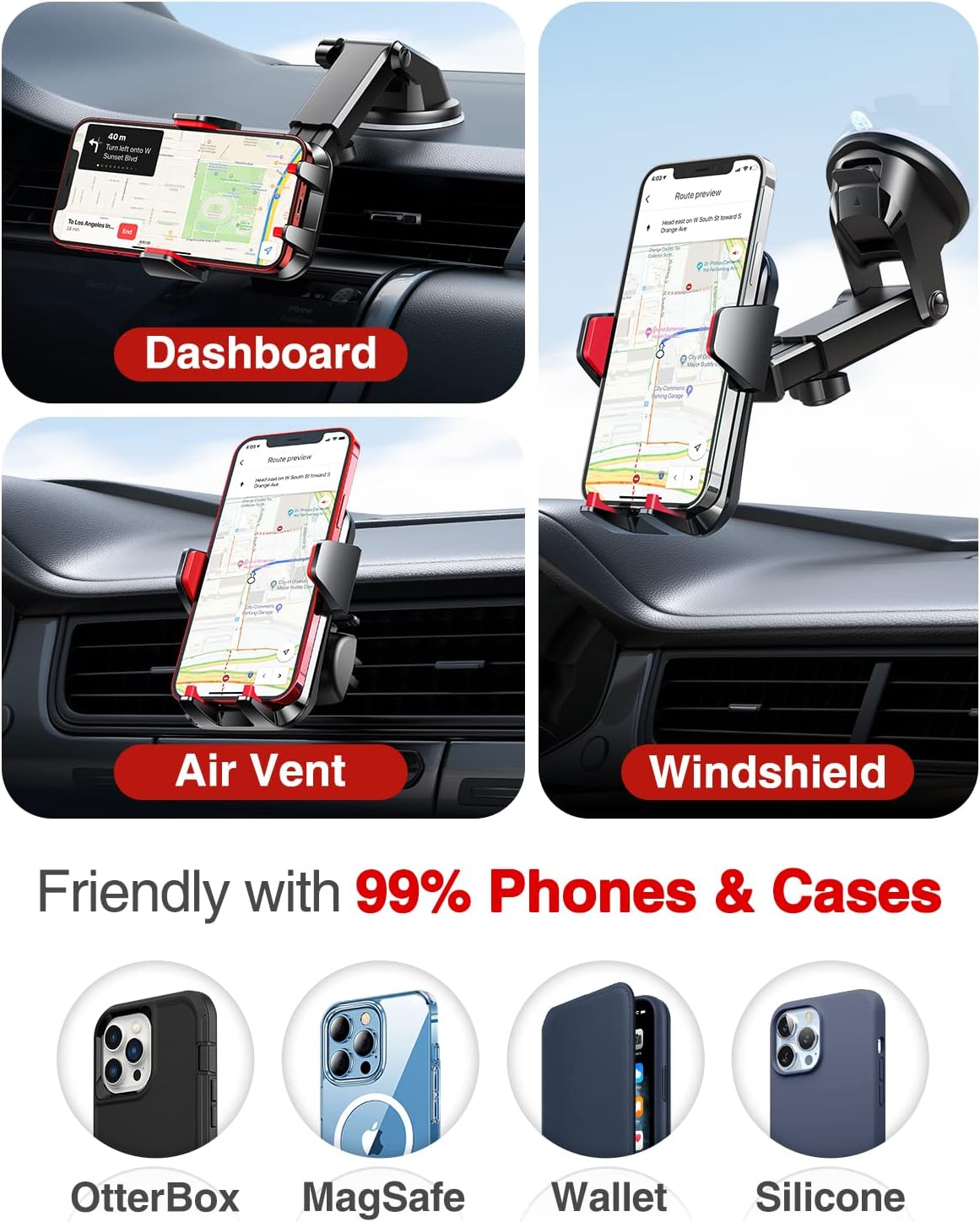 Detalle de VANMASS 2025 Military-Grade Car Phone Mount