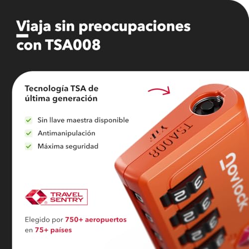 Thumbnail 5 de Candados TSA con indicador de apertura – NovLock (4 uds)