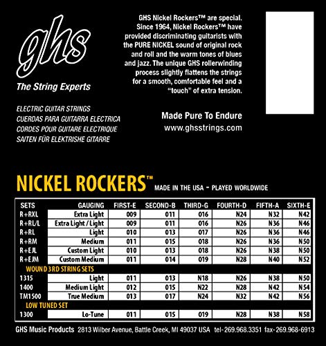 Detalle de GHS Cordes pour guitare électrique Burnished Nickel Light – Round Wound