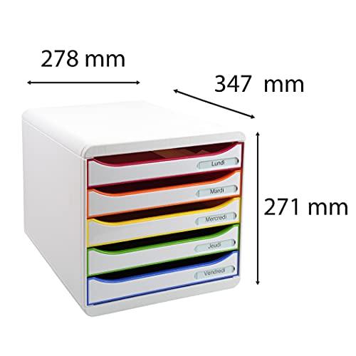 Detalle 1 de Exacompta 309913D Módulo 5 cajones para documentos A4+