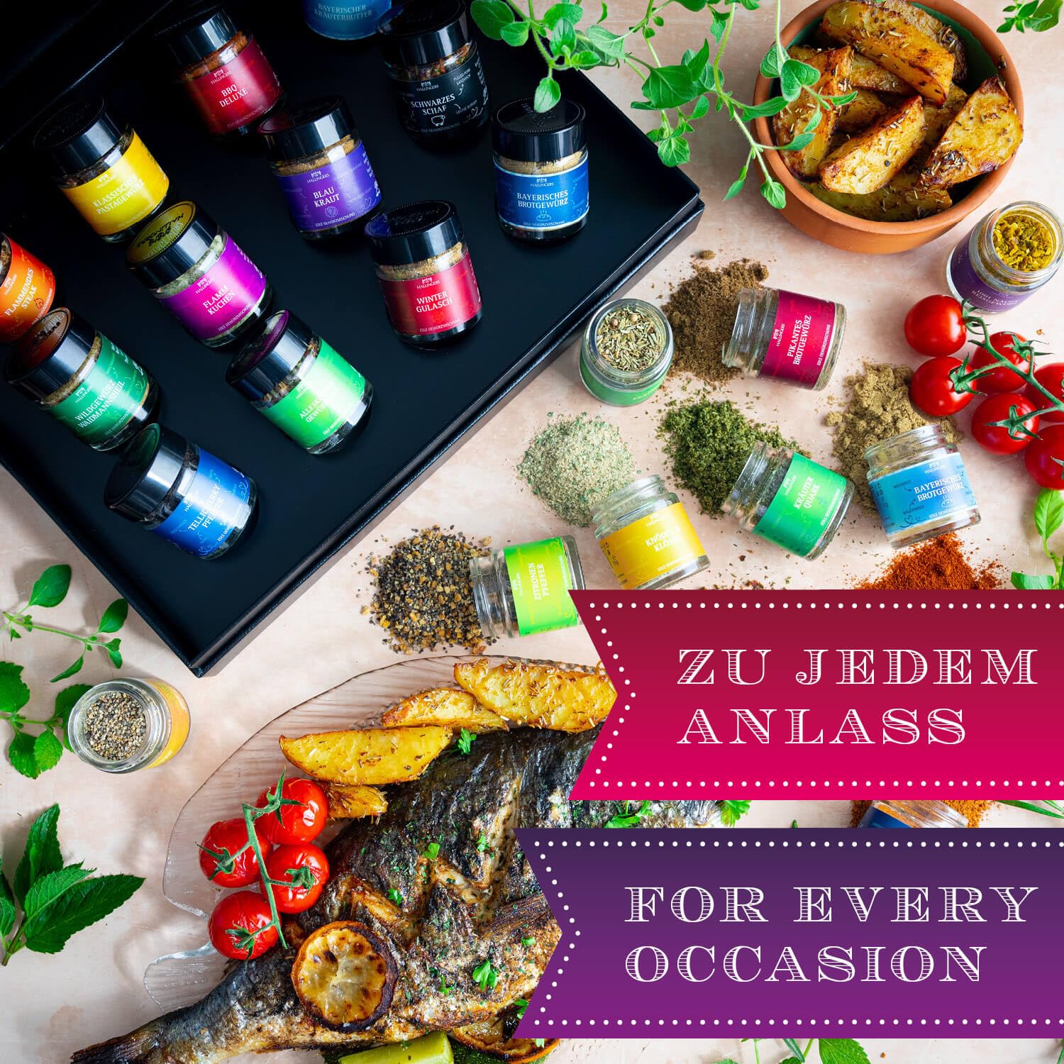 Detalle de Hallingers Genuss Manufaktur Gewürze Geschenkset 12