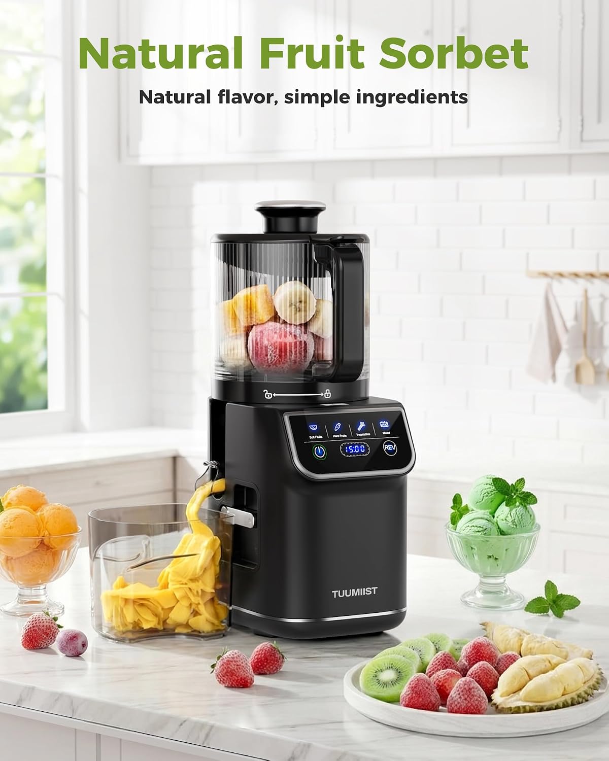Thumbnail 6 de TUUMIIST TM880 SJ 3-in-1 Cold Press Juicer, 6.5-Inch Chute, 100 oz