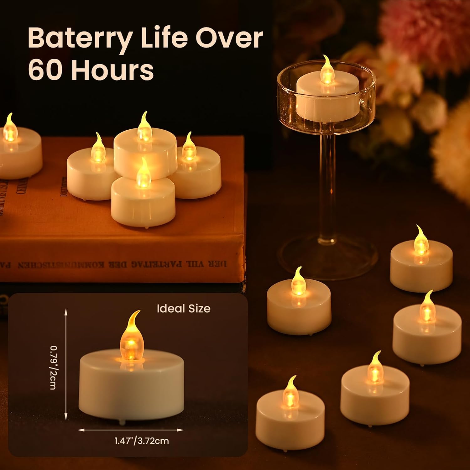 Thumbnail 3 de cimetech 12PCs LED tea lights with timer 12