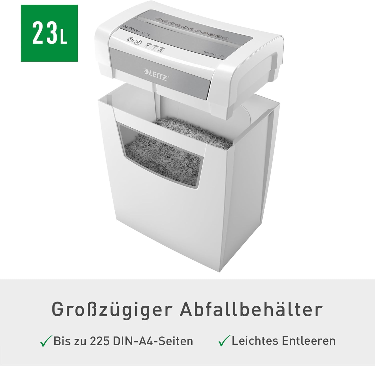 Detalle 2 de Leitz IQ Aktenvernichter P4 mit 23L