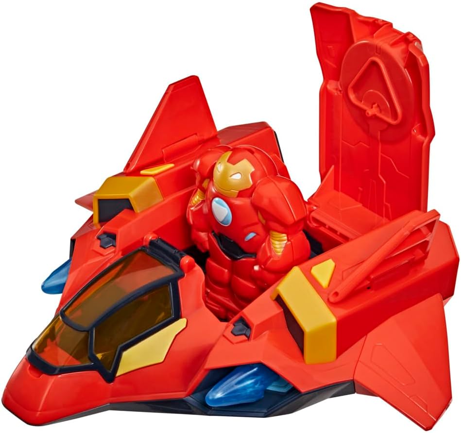 Detalle 2 de Marvel G19945S0 Iron Man Giant-Sized Armour Iron Jet Set, 7.6 cm Figures