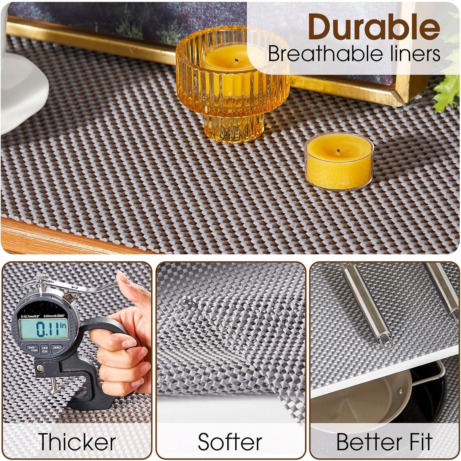 Detalle de ALIUNI Shelf Liner, 18" x 120
