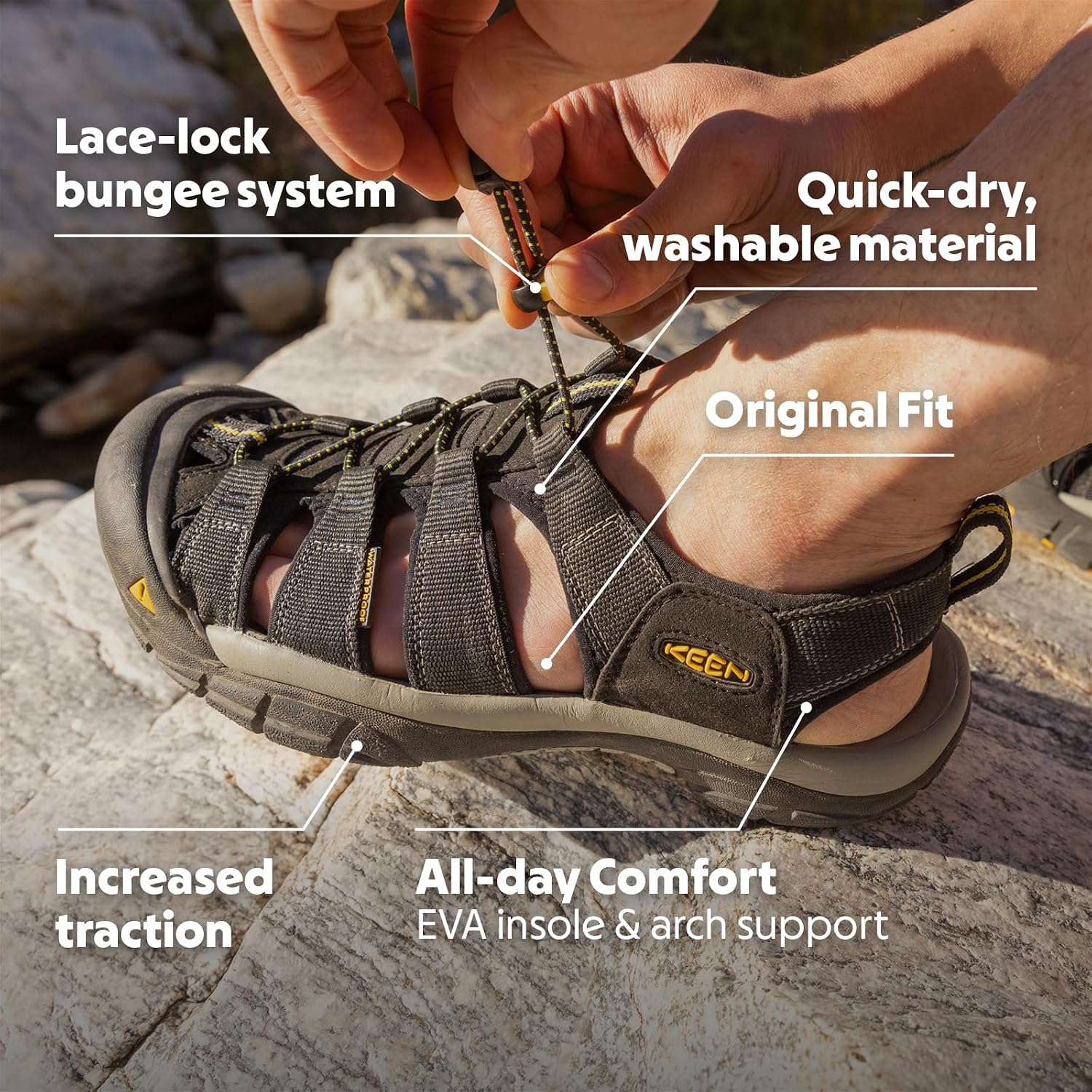Detalle 2 de KEEN Newport H2 Men's Water Sandals with Toe Protection and Adjustable Fit