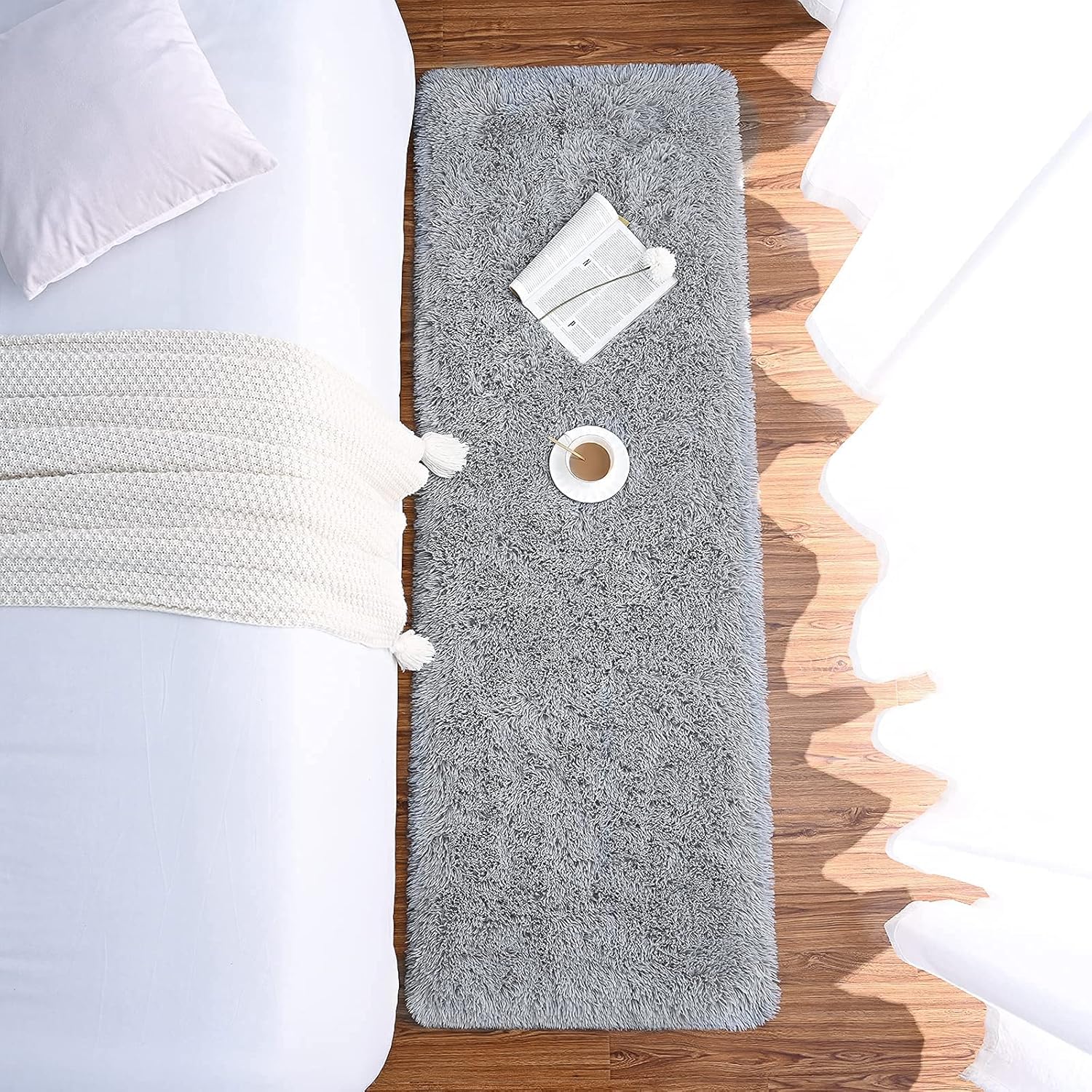 Thumbnail 5 de Chicrug Soft Runner Rug 2x6 Feet, Grey