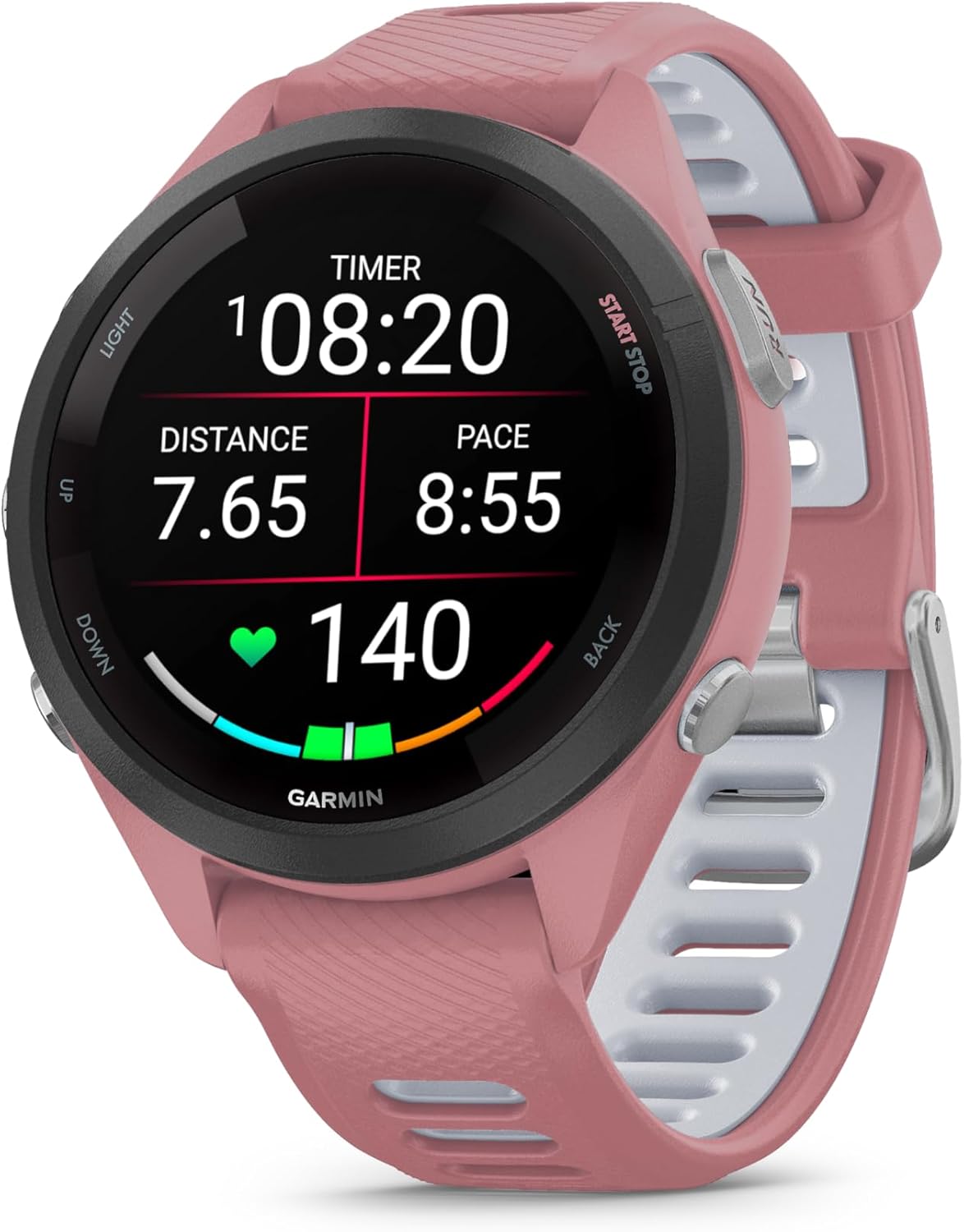 Thumbnail 1 de Garmin Forerunner 265S – Montre GPS de running avec écran AMOLED et bracelet rose