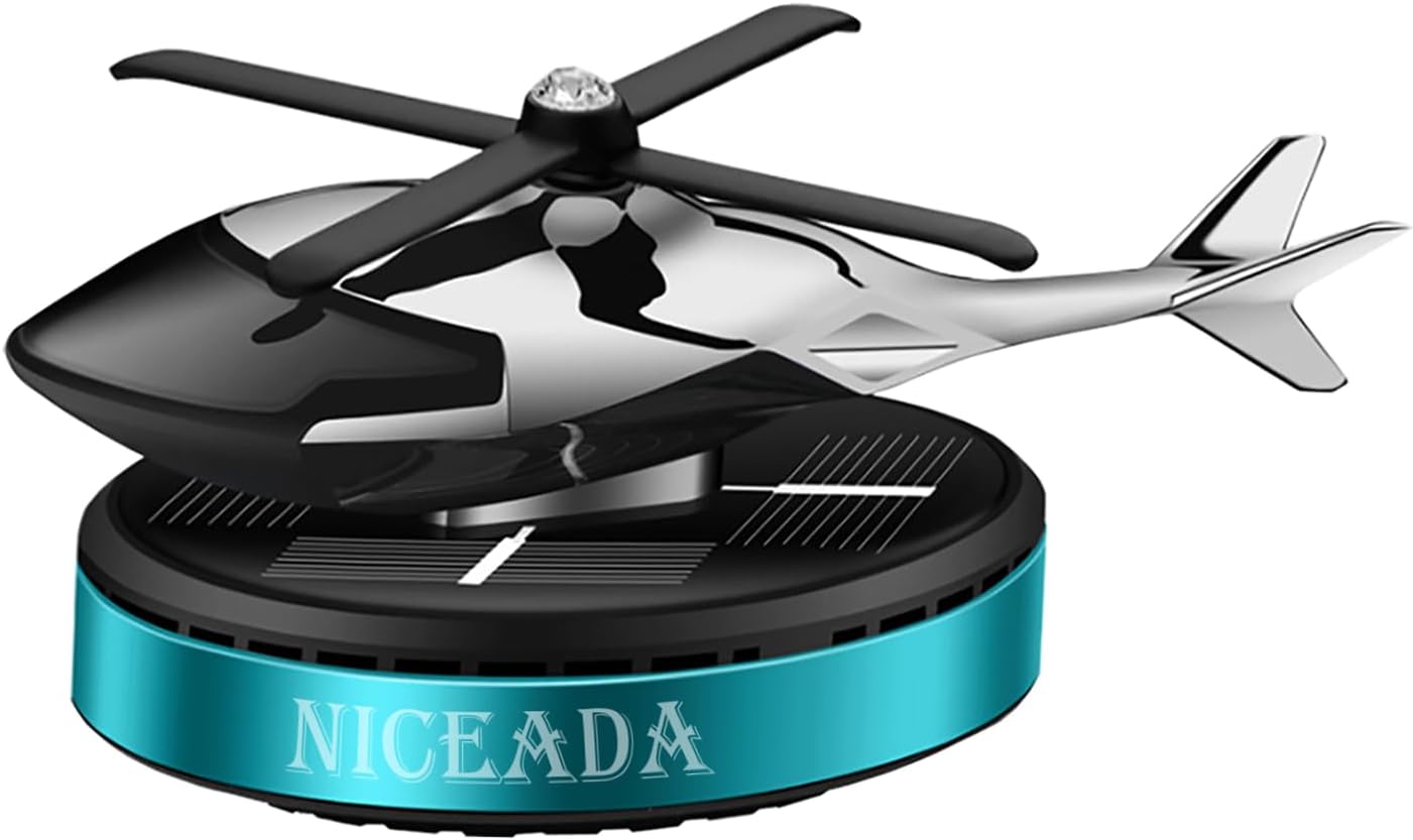 NICEADA Solar Powered Rotating Incense Helicopter Diffuser – Blue