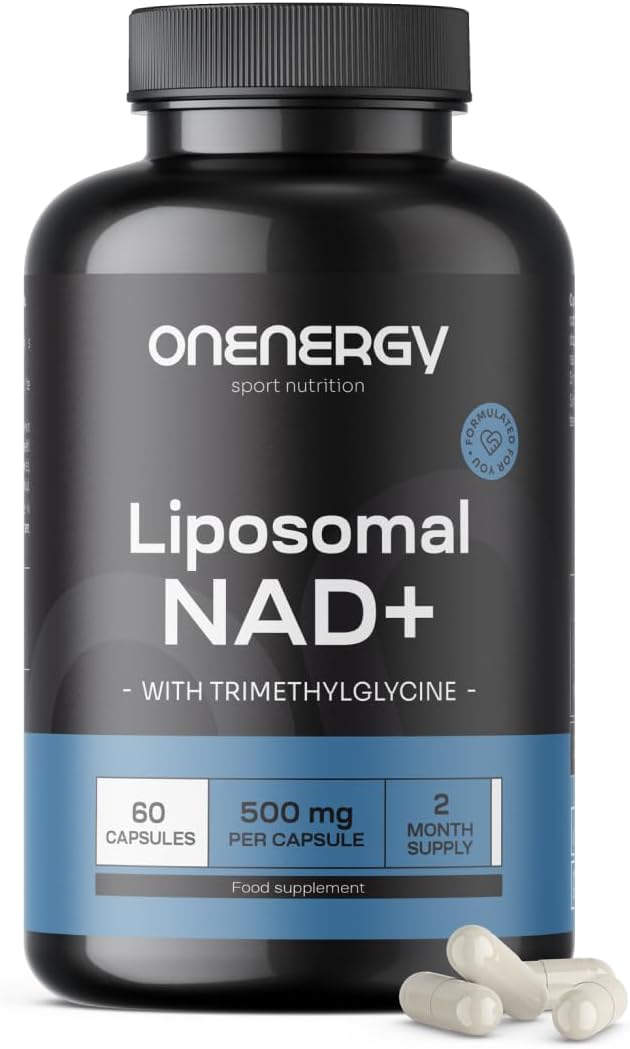 Detalle de ONENERGY Liposomale NAD+ 500 mg met trimethylglycine, 60 capsules