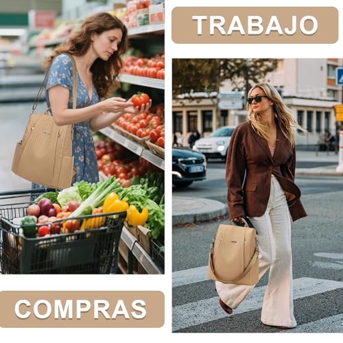 Thumbnail 7 de Mochila Eshow antirrobo para mujer, convertible en bandolera o bolso de mano