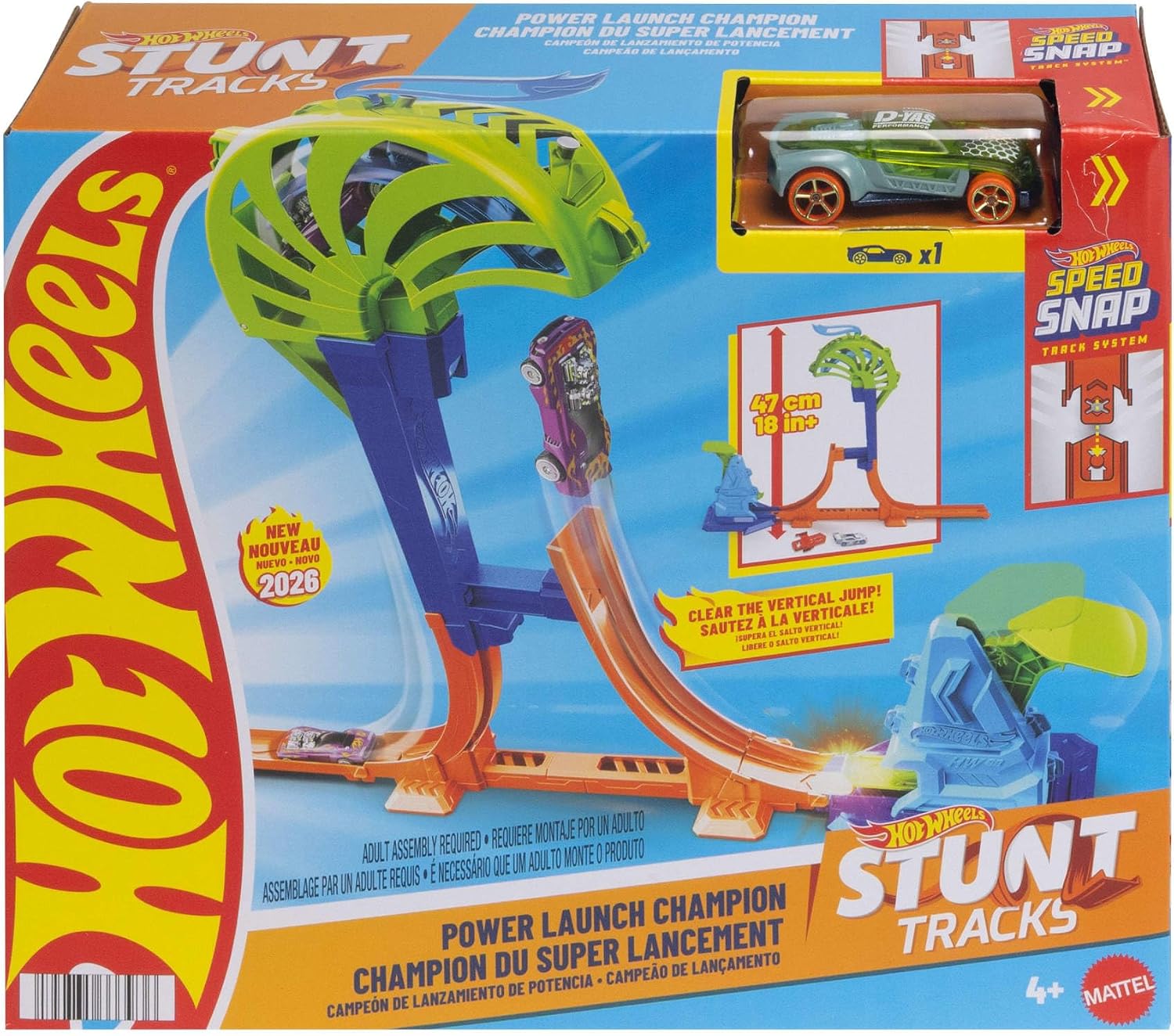 Detalle 1 de Hot Wheels Stunt Tracks Campione del Power Launch 45 cm